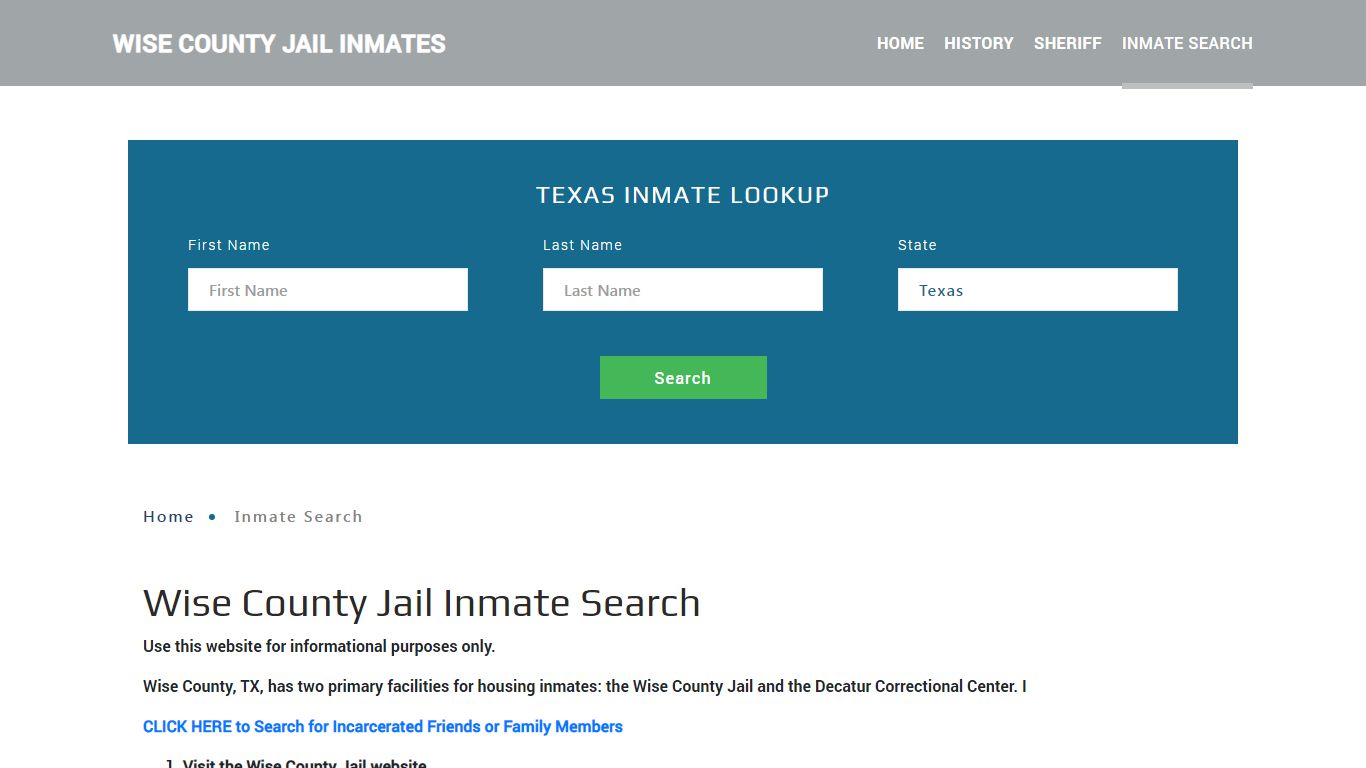 Wise County, TX Detainee Lookup